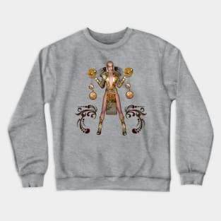 Steampunk lady with wings Crewneck Sweatshirt